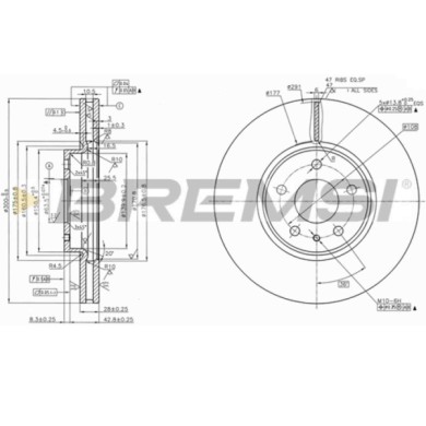 CD8337V.JPG Disco Freno Anteriore 92268603 Ford Mondeo V 2 Volumi/coda Spiovente Mondeo V Tre Volumi Mondeo V Turnier Nero