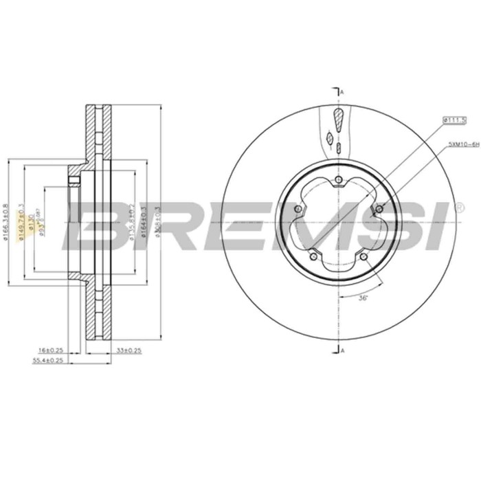 CD8470V.JPG Disco Freno Anteriore 92273003 Ford Tourneo Custom V362 Autobus (f3) Ventilato