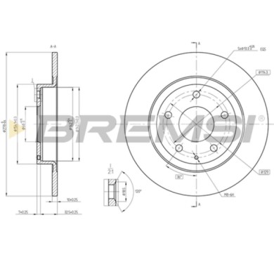 CD8477S.JPG Disco Freno Posteriore 92254703 Mazda 6 Station Wagon 6 Tre Volumi Pieno