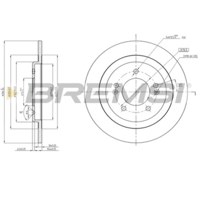 CD8482S.JPG Disco Freno Posteriore 92252703 Hyundai I30 (gd) Pieno