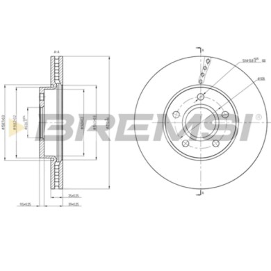 CD8509V.JPG Disco Freno Anteriore 92255503 Volvo V40 2 Volumi/coda Spiovente V40 Cassone/coda Spiovente Ventilato