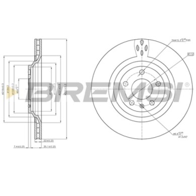 CD8546V.JPG Disco Freno Posteriore 92160403 Audi A6 A6 Avant A6 Allroad Ventilato