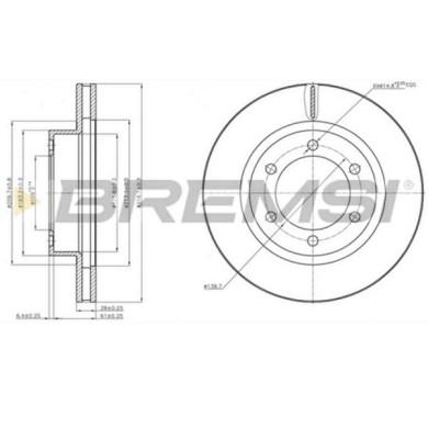CD8606V.JPG Disco Freno Anteriore 92230403 Toyota Hilux Vii Pick-up Hilux Viii Pick-up Ventilato