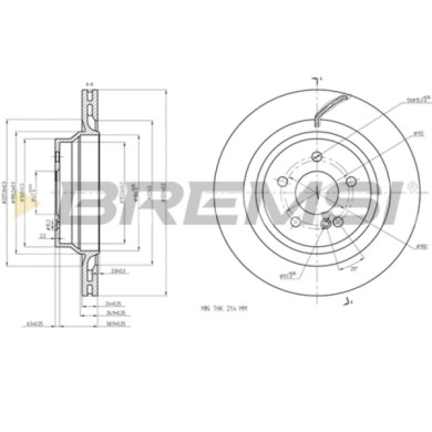 CD8611V.JPG Disco Freno Posteriore 92233705 Mercedes-benz Classe E Classe E T-model Cls Cls Shooting Brake Autoventilato
