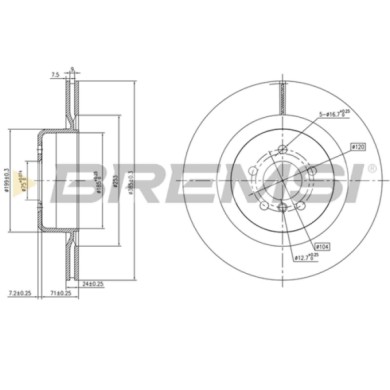 CD8624V.JPG Disco Freno Posteriore 92266625 Bmw X5 X6 Autoventilato