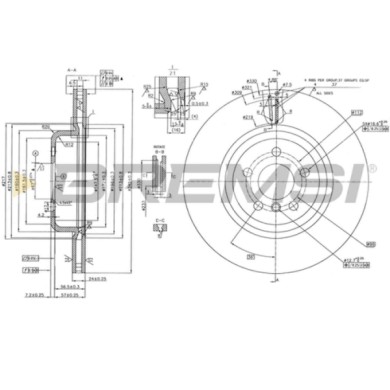 CD8627V.JPG Disco Freno Posteriore 92288625 Bmw 3 5 5 Touring 6 Gran Turismo 7 8 Coupé 8 Cabriolet X3 X4 Z4 Roadster 3 Touring