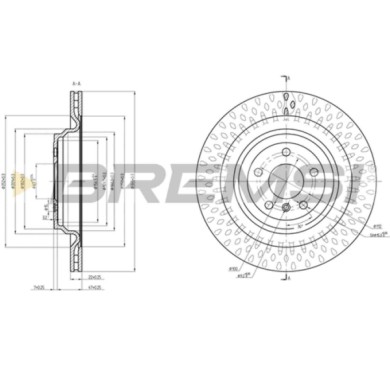 CD8630V.JPG Disco Freno Posteriore 92284003 Mercedes-benz Classe Gl Classe M Gls Autoventilato