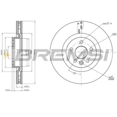CD8632V.JPG Disco Freno Anteriore 92278603 Land Rover Discovery Sport Range Rover Evoque Range Rover Evoque Cabriolet Autoventil