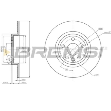 CD8633S.JPG Disco Freno Posteriore 92293803 Land Rover Discovery Sport Jaguar E-pace Pieno