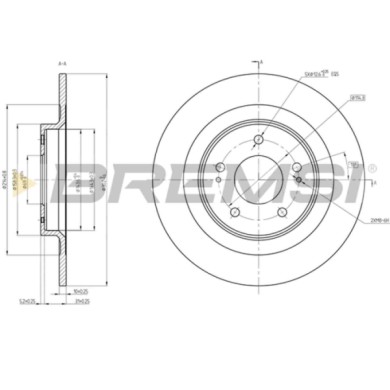 CD8652S.JPG Disco Freno Posteriore 92267403 Citroën C4 Aircross Mitsubishi Asx Outlander Iii Eclipse Cross Peugeot 4008 Pieno