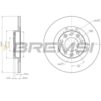 CD8654S.JPG Disco Freno Posteriore 92267303 Citroen C4 Grand Picasso Ii (da De)