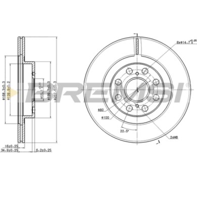 CD8658V.JPG Disco Freno Posteriore 92149700 Toyota Mr 2 Iii Ventilato