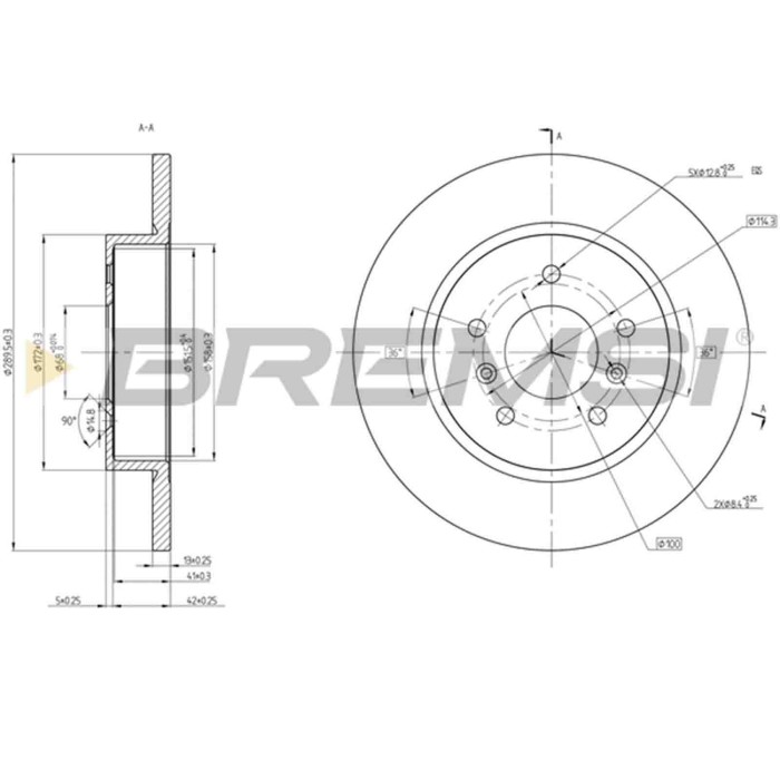 CD8683S.JPG Disco Freno Posteriore 92274003 Nissan Qashqai Ii Fuoristrada Chiuso Renault Kadjar Pieno