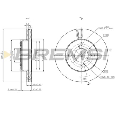 CD8689V.JPG Disco Freno Posteriore 92314003 Suzuki Celerio Ignis Iii Ventilato
