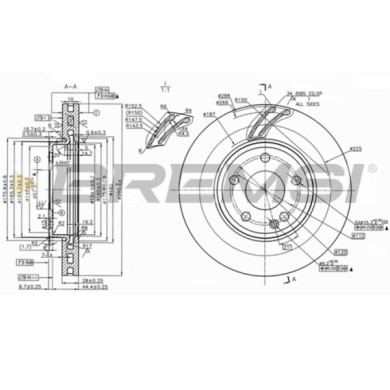 CD8760V.JPG Disco Freno Anteriore 92254803 Mercedes-benz Cla Coupé Cla Shooting Brake Classe A Classe B Classe Gla Nero