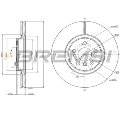 CD8762V.JPG Disco Freno Anteriore 92274403 Bmw 2 Active Tourer 2 Gran Tourer X1 X2 Mini Mini Countryman Ventilato