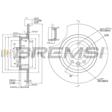CD8771V.JPG Disco Freno Posteriore 92300403 Land Rover Range Rover Evoque (l538)