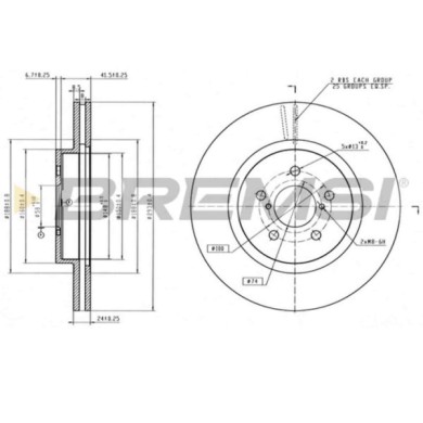 CD8863V.jpg Disco Freno Anteriore 92327603 Subaru Impreza 2 Volumi/coda Spiovente Xv