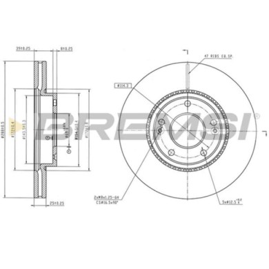 CD8928V.jpg Disco Freno Anteriore 92290503 Hyundai I30 (pde Pd Pden) Ventilato