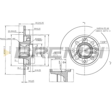 CD8929S.jpg Disco Freno Posteriore 92305403 Citroen C3 Aircross Ii (2r 2c)