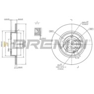 Disco Freno Posteriore 92316803 Mercedes-benz Classe A Tre Volumi Classe A Classe B Cla Pieno