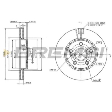 CD9029V.jpg Disco Freno Anteriore 09e22911 Toyota Corolla 2 Volumi/coda Spiovente