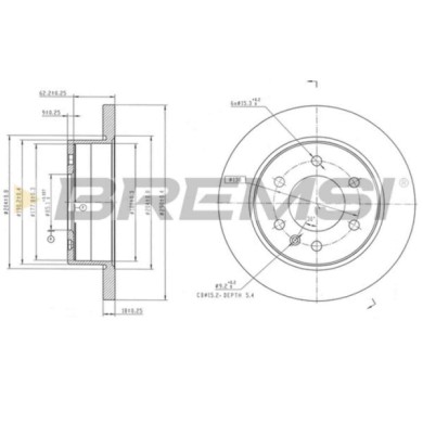 CD9030V.jpg Disco Freno Posteriore 92301103 Mercedes-benz Sprinter 3-t Tourer Bus (b907) Pieno