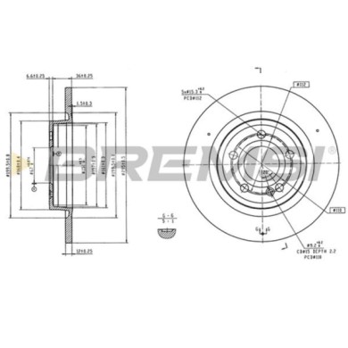 CD9031S.jpg Disco Freno Posteriore 92323203 Mercedes-benz Classe B Classe A Tre Volumi Cla Cla Shooting Brake Classe A Gla Glb