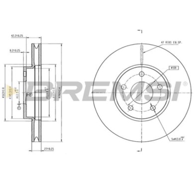 CD9032V.jpg Disco Freno Anteriore 92305505 Opel Insignia B Country Tourer Insignia B Grand Sport Insignia B Sports Tourer Ventil