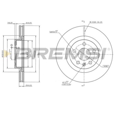 CD9036V.jpg Disco Freno Posteriore 92176303 Mercedes-benz Classe S Sl Volvo Xc40 Ventilato