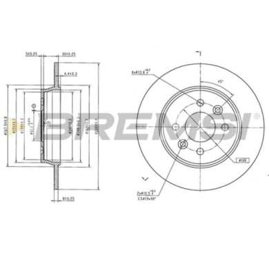 CD9047V.jpg Disco Freno Posteriore 92347603 Renault Clio V Pieno