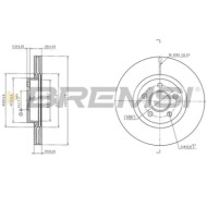 Disco Freno Anteriore 92326003 Ford Tourneo Connect / Grand Tourneo Connect V408 Mpv / Space Wag
