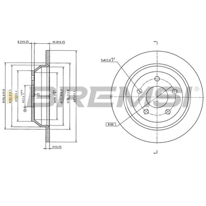 CD9093S.jpg Disco Freno Posteriore 92327403 Ford Puma Pieno