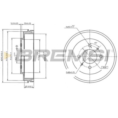 CR5730.jpg Tamburo Freno Posteriore Dr Dr 1 Cr5730 720060022 Verniciato Bremsi