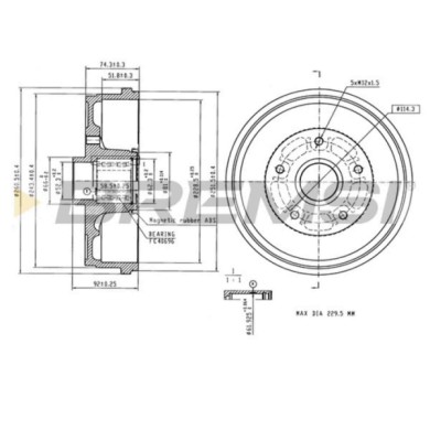 CR5732.jpg Tamburo Freno Posteriore Dacia Duster Cr5732 432007075r Verniciato Bremsi