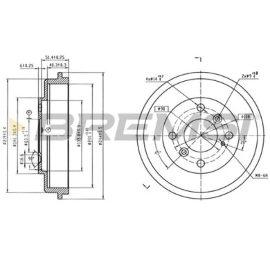 CR5737.jpg Tamburo Freno Posteriore Ford Fiesta Vi Cr5737 1523797 Verniciato Bremsi
