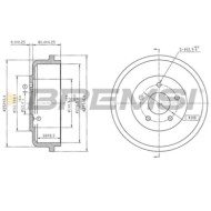 Tamburo Freno Posteriore Ford Escort Ii Cr5738 1334973 Verniciato Bremsi