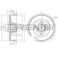 Tamburo Freno Posteriore Renault 21 Cr5741 4320000q0g Verniciato Bremsi