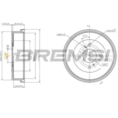CR5746.jpg Tamburo Freno Posteriore Nissan Bluebird Cr5746 40206-y9500 Verniciato Bremsi
