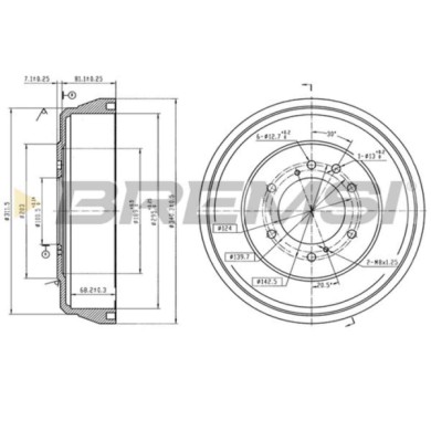 CR5747.jpg Tamburo Freno Posteriore Nissan Pathfinder Ii Cr5747 43206-2s600 Verniciato Bremsi