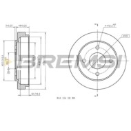 Tamburo Freno Posteriore Nissan Micra Ii Cr5749 43206-5f011 Verniciato Bremsi