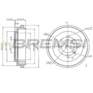 Tamburo Freno Posteriore Nissan Sunny Iii Cr5750 43206-50y10 Verniciato Bremsi