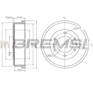 Tamburo Freno Posteriore Nissan Terrano Ii Cr5751 43206-0f001 Verniciato Bremsi