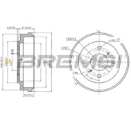 CR5752.jpg Tamburo Freno Posteriore Nissan Almera Ii Hatchback Cr5752 43200-95f0a Verniciato Bremsi