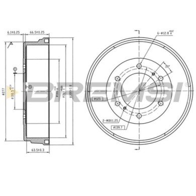 CR5753.jpg Tamburo Freno Posteriore Nissan Urvan Autobus Cr5753 43206-08g11 Verniciato Bremsi