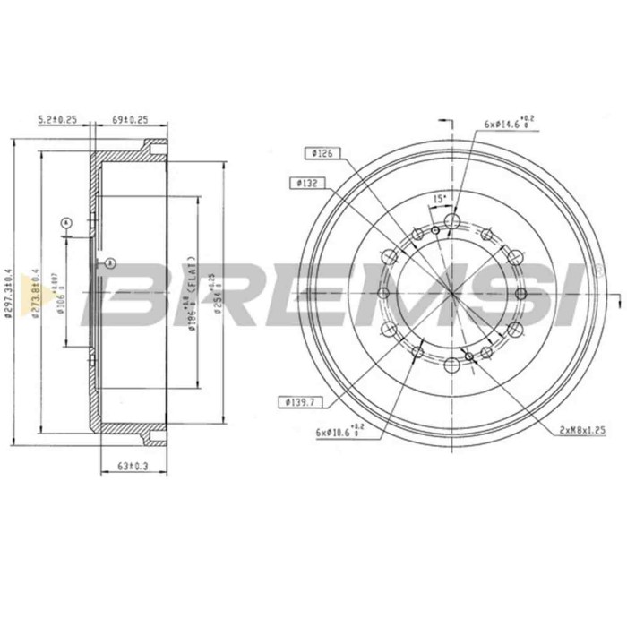 CR5764.jpg Tamburo Freno Posteriore Toyota Land Cruiser Cr5764 42431-60110 Verniciato Bremsi