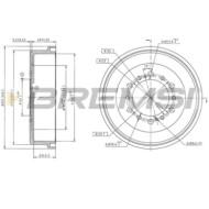 CR5764.jpg Tamburo Freno Posteriore Toyota Land Cruiser Cr5764 42431-60110 Verniciato Bremsi