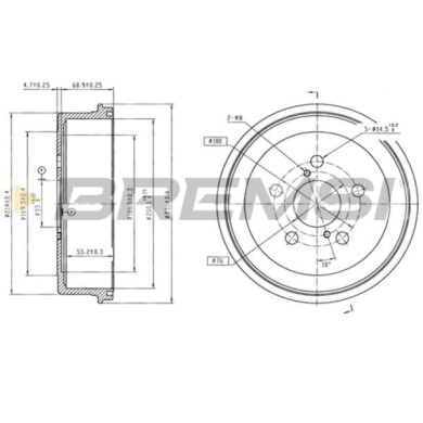 CR5770.jpg Tamburo Freno Posteriore Toyota Celica Coupú Cr5770 42431-20190 Verniciato Bremsi
