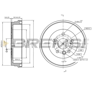 CR5774.jpg Tamburo Freno Posteriore Toyota Rav 4 I Cr5774 42431-42010 Verniciato Bremsi