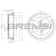 Tamburo Freno Posteriore Toyota Yaris Cr5775 42431-52070 Verniciato Bremsi